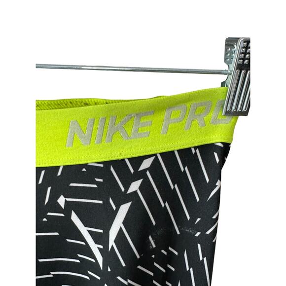 Nike Pro Black & White Compression Capri Legging Womens Medium - Picture 4 of 6